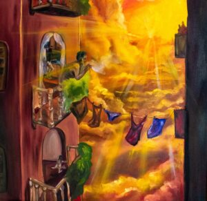 "Smoke Break Above the Clouds"