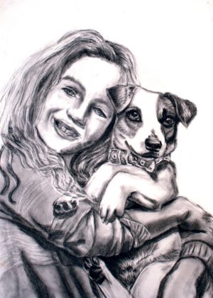 "Girl and Dog"